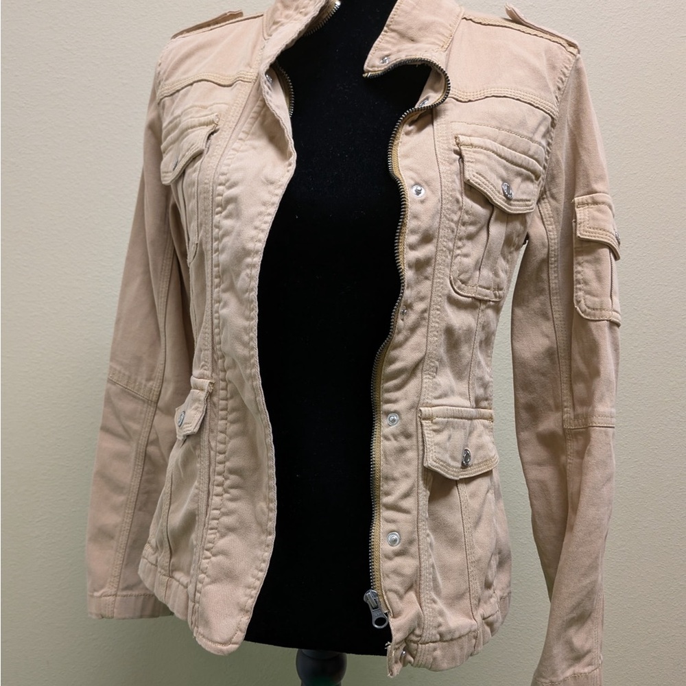 Women's Beige Utility Jacket